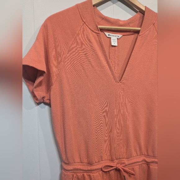 Athleta Balance Romper In Peach Orange Size Medium Soft Lightweight - Picture 2 of 8